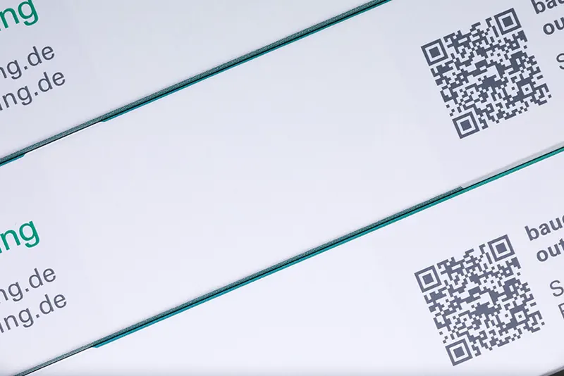 Sicherheitsmerkmal Coin reactive Farbe auf einer Faltschachtel