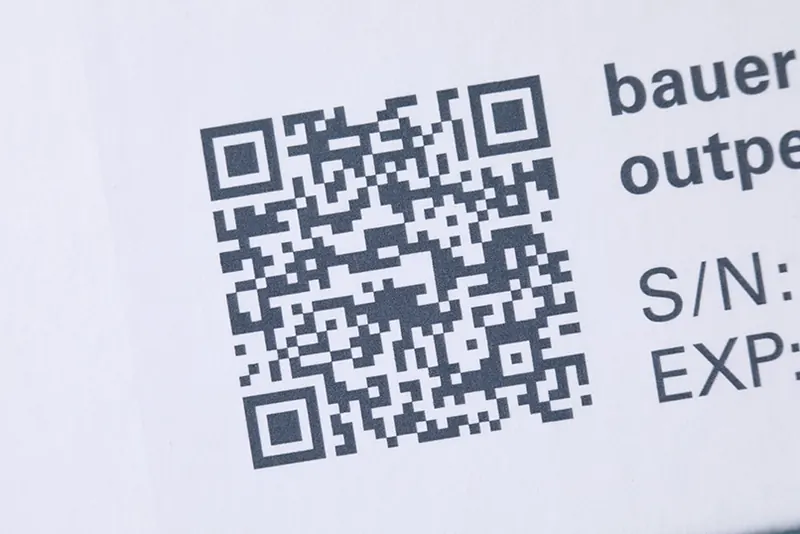 Sicherheitsmerkmal QR-Code auf einer Faltschachtel