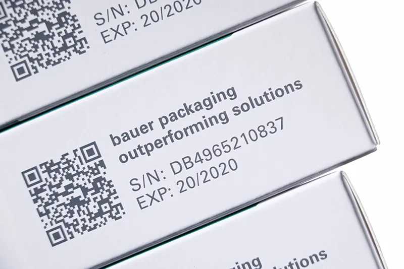Sicherheitsmerkmal Serialisierung auf einer Faltschachtel
