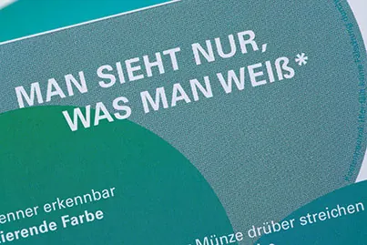 Sicherheitsmerkmal Trustcopy Watermark auf einer Faltschachtel